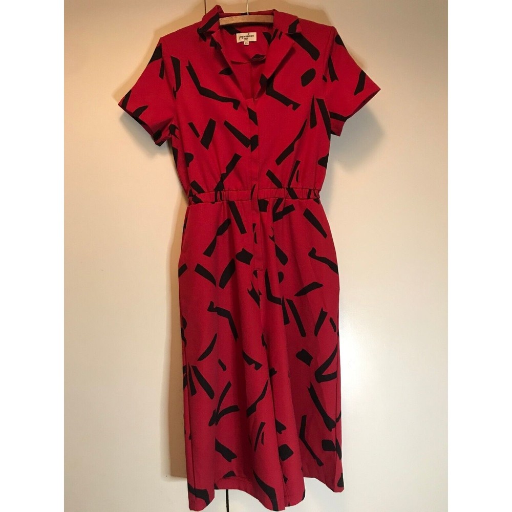 Pepaloves jumpsuit Geometric wide leg boho midi spring summer women's XS